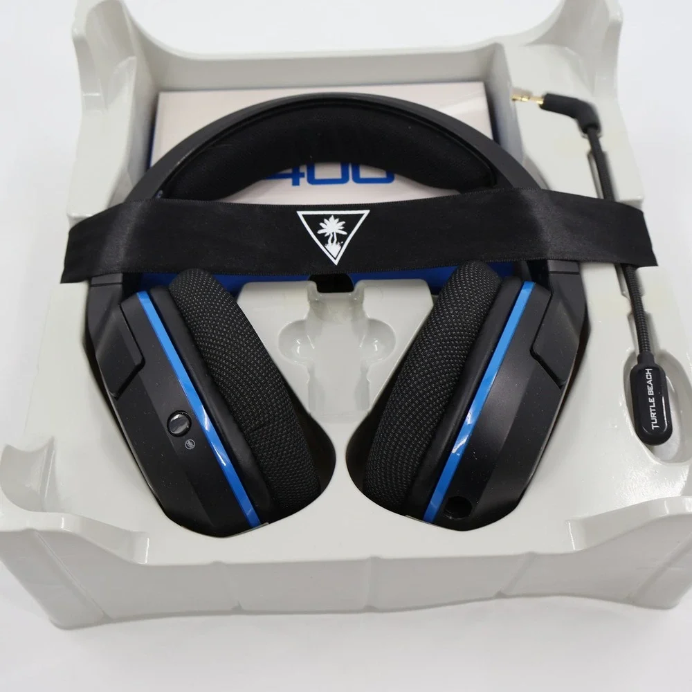 Turtle Beach Stealth 400 Gaming Headset PS4 PS3 Black Blue Wireless TBS-3240-01